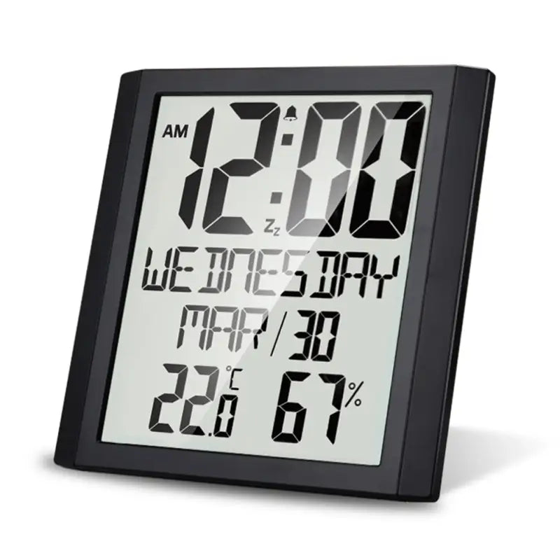 Horloge digitale avec date jour et température -