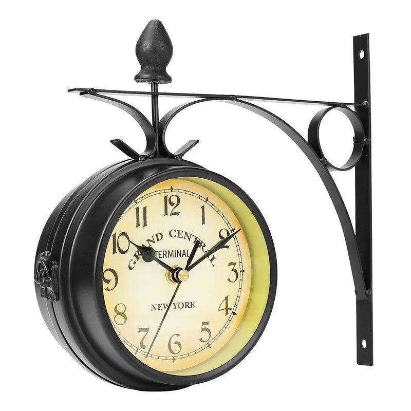Horloge Double Face Industriel