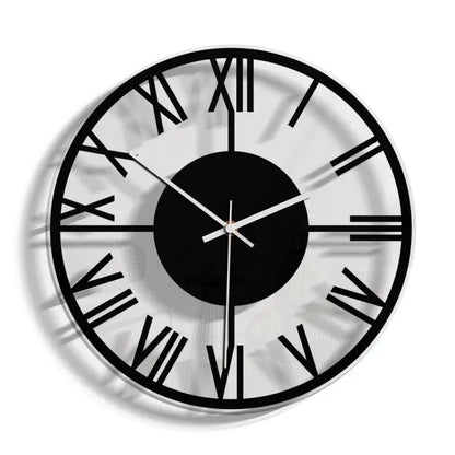 horloge fleur noire - horloge-industrielle