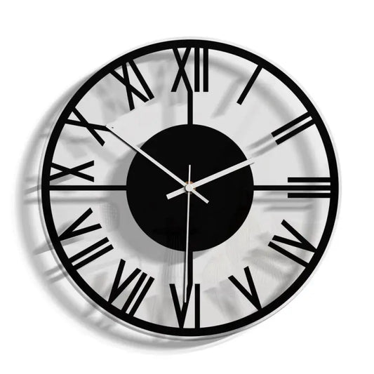 horloge fleur noire - horloge-industrielle