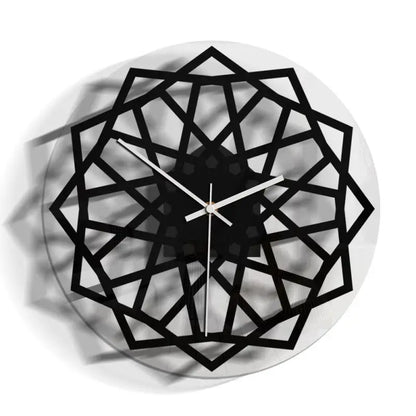 horloge fleur noire - horloge-industrielle