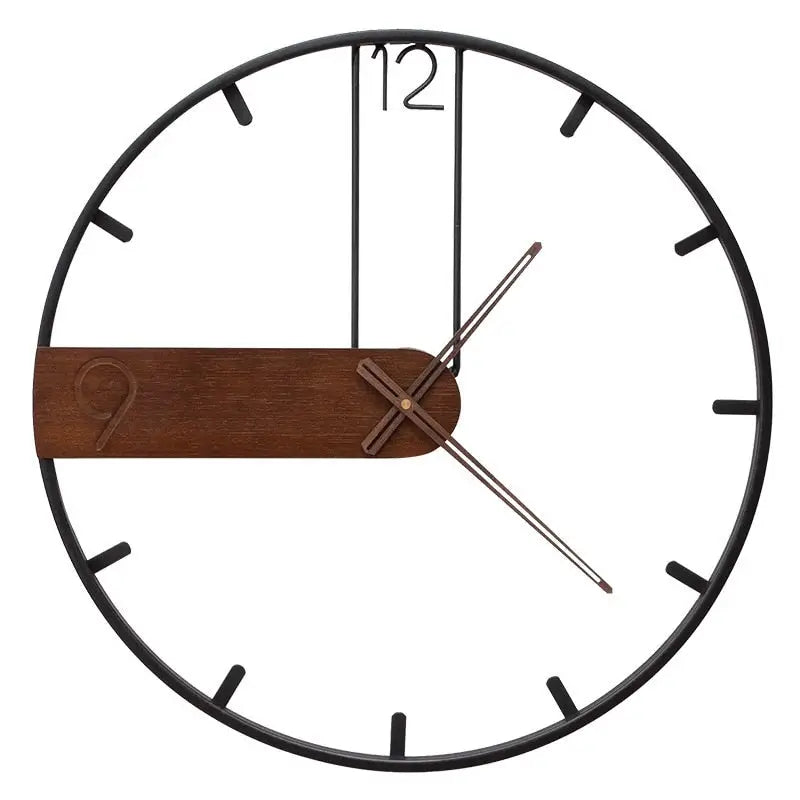 horloge industrielle bois et métal - horloge-industrielle