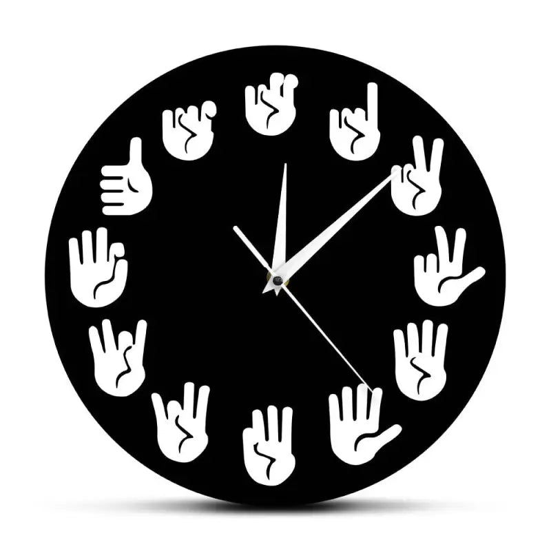 horloge langage des signes - horloge-industrielle