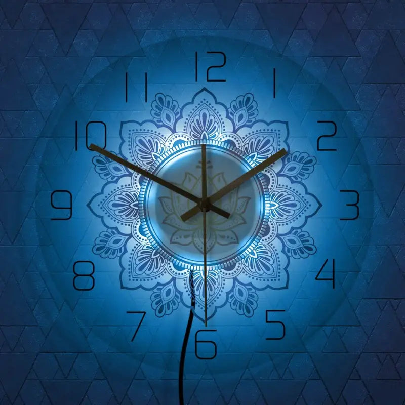 horloge lotus mandala - horloge-industrielle