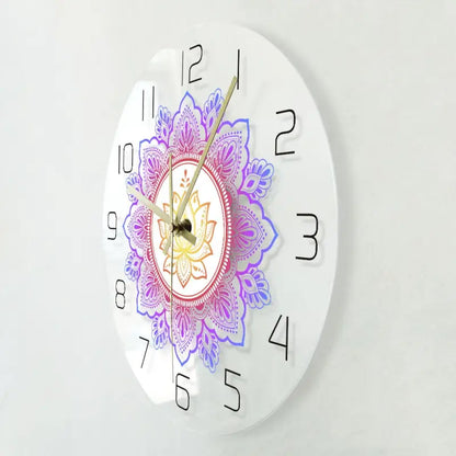 horloge lotus mandala - horloge-industrielle