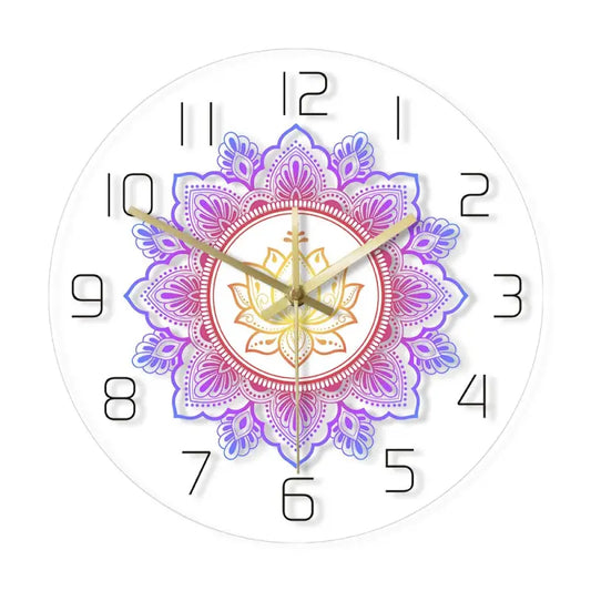 horloge lotus mandala - horloge-industrielle