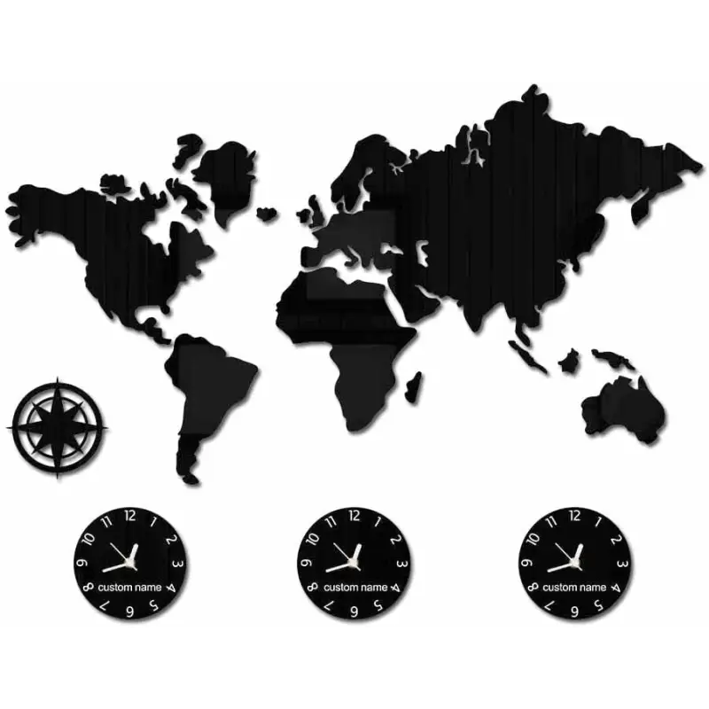 horloge mappemonde - horloge-industrielle