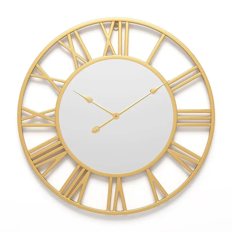 Horloge Murale en Métal 50 cm — Or ou Noir