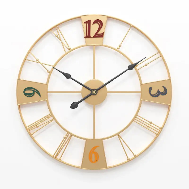 horloge minimaliste dorée - horloge-industrielle