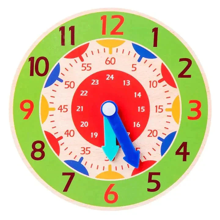 Horloge 12h Montessori - Light green