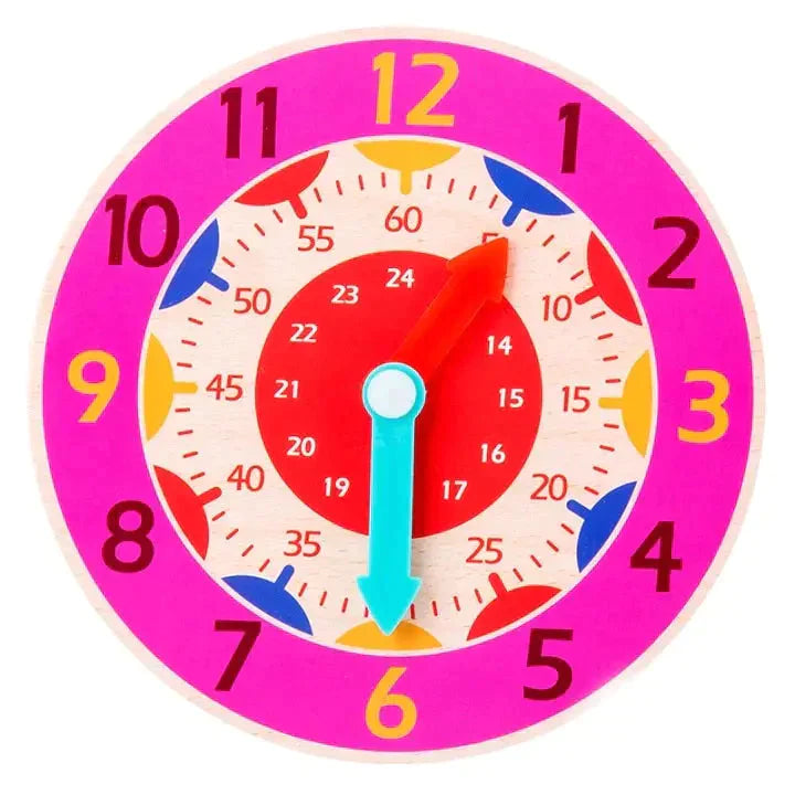 Horloge 12h Montessori - Pink