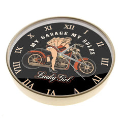 horloge pin up moto - horloge-industrielle