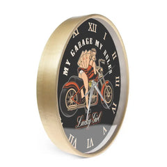 horloge pin up moto - horloge-industrielle