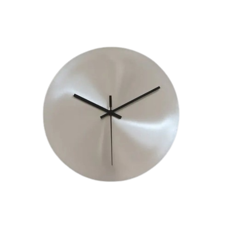 Horloge Murale Argentée Moderne
