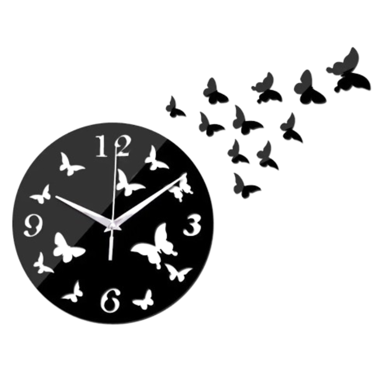 Horloge 3d Murale Autocollante