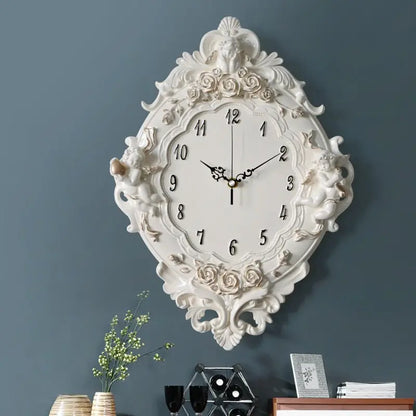 horloge murale blanche et bois - horloge-industrielle