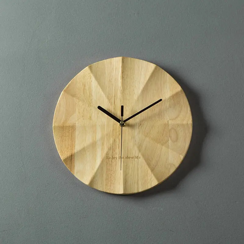 horloge murale en bois 3d - horloge-industrielle