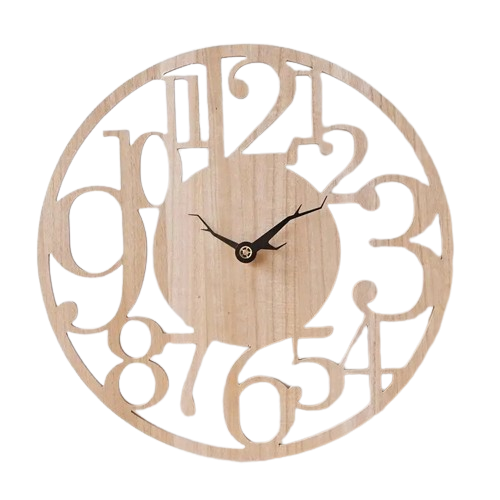 Horloge Murale en Bois 40 cm