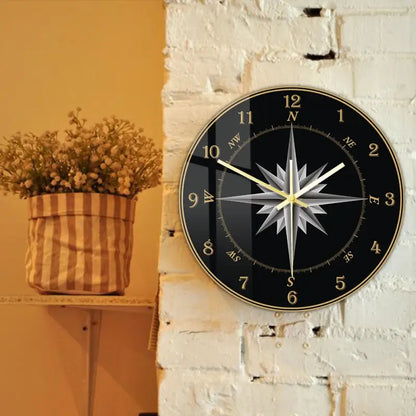 horloge murale boussole - horloge-industrielle