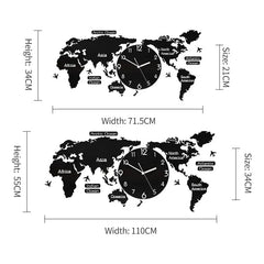 Horloge Murale Carte du Monde