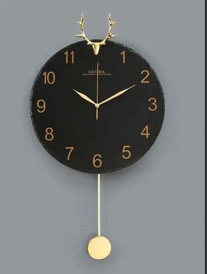 horloge murale tête de cerf - horloge-industrielle