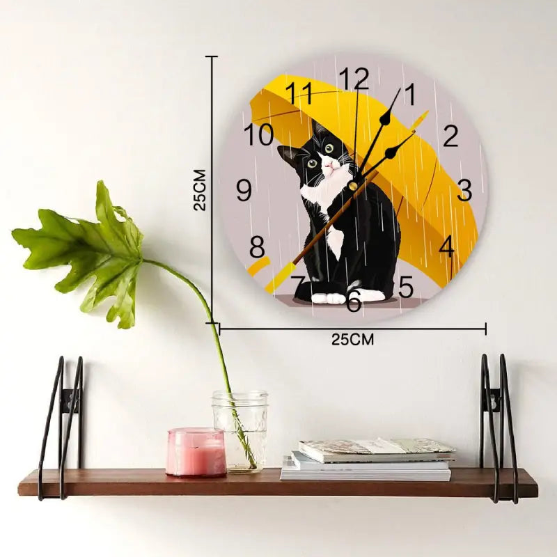 horloge murale chat - horloge-industrielle