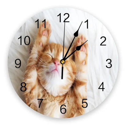 horloge murale chat - horloge-industrielle