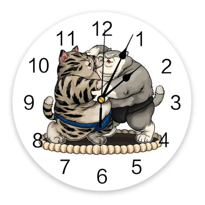 horloge murale chat - horloge-industrielle
