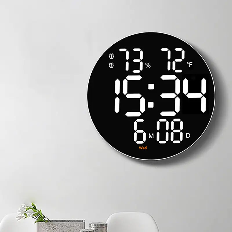 horloge murale avec date et jour - horloge-industrielle