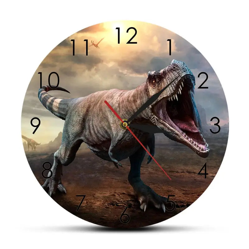 horloge murale dinosaure - horloge-industrielle
