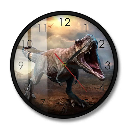 horloge murale dinosaure - horloge-industrielle