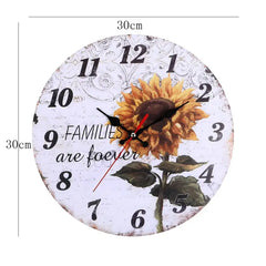 horloge murale fleurs - horloge-industrielle