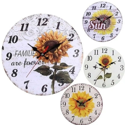 horloge murale fleurs - horloge-industrielle