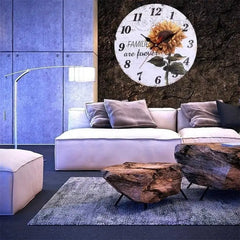 horloge murale fleurs - horloge-industrielle