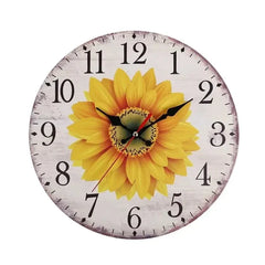 horloge murale fleurs - horloge-industrielle