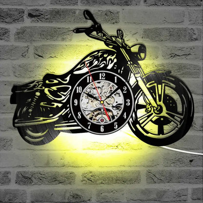 horloge murale moto - horloge-industrielle