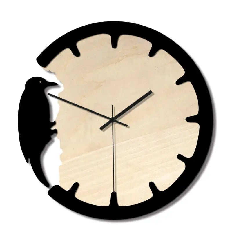horloge murale oiseau pic - horloge-industrielle