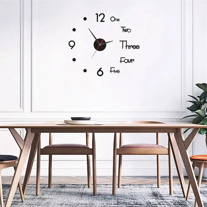 horloge murale 3d sans cadre - horloge-industrielle