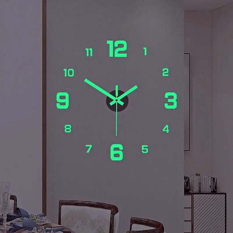 horloge murale 3d sans cadre - horloge-industrielle