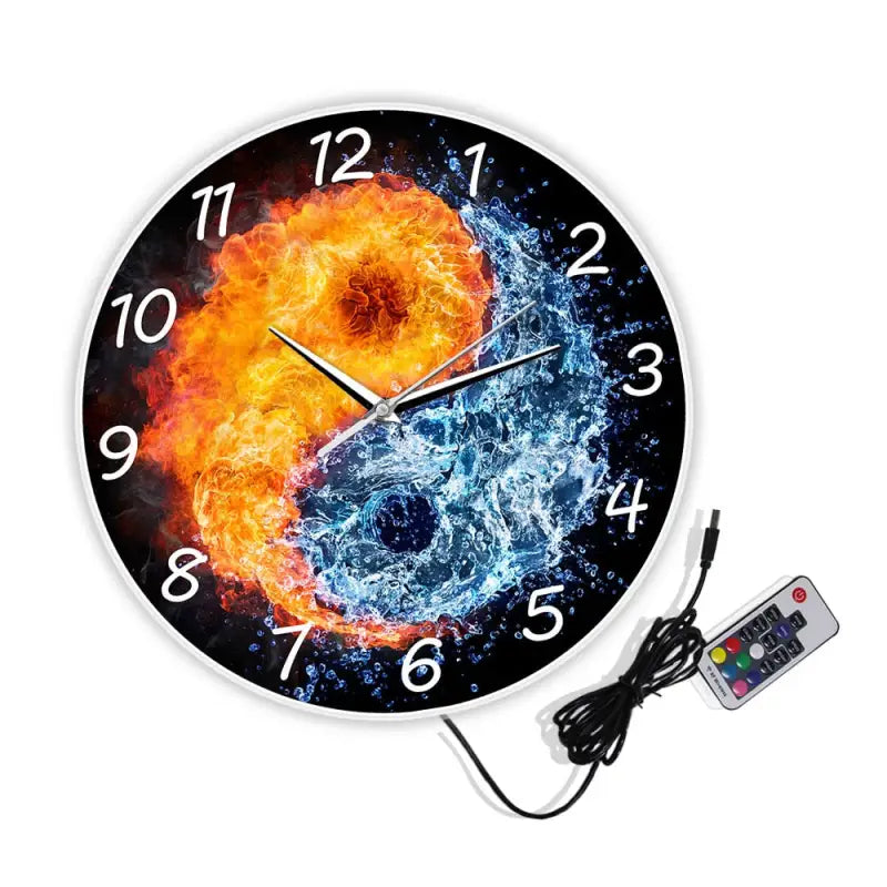 Horloge murale Yin Yang - horloge-industrielle