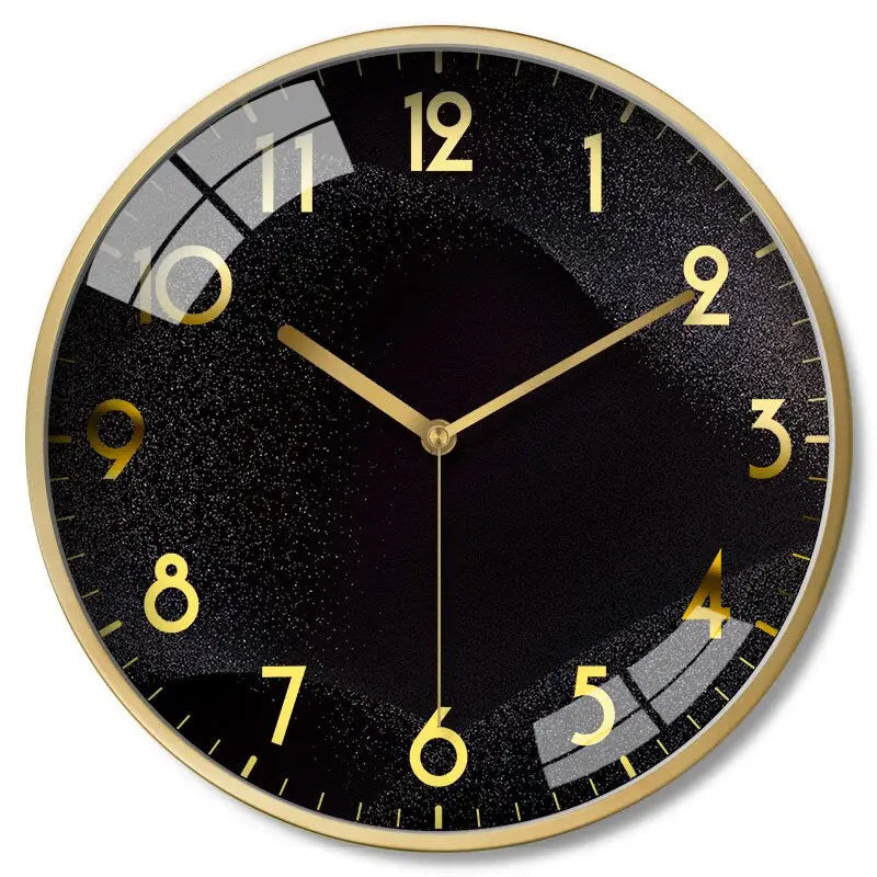 horloge noir et doré - horloge-industrielle