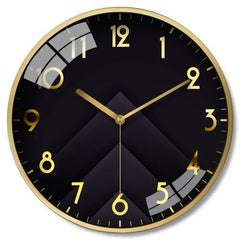 horloge noir et doré - horloge-industrielle