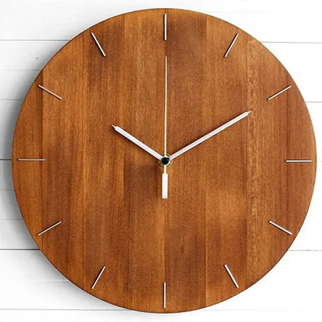 horloge scandinave bois - horloge-industrielle