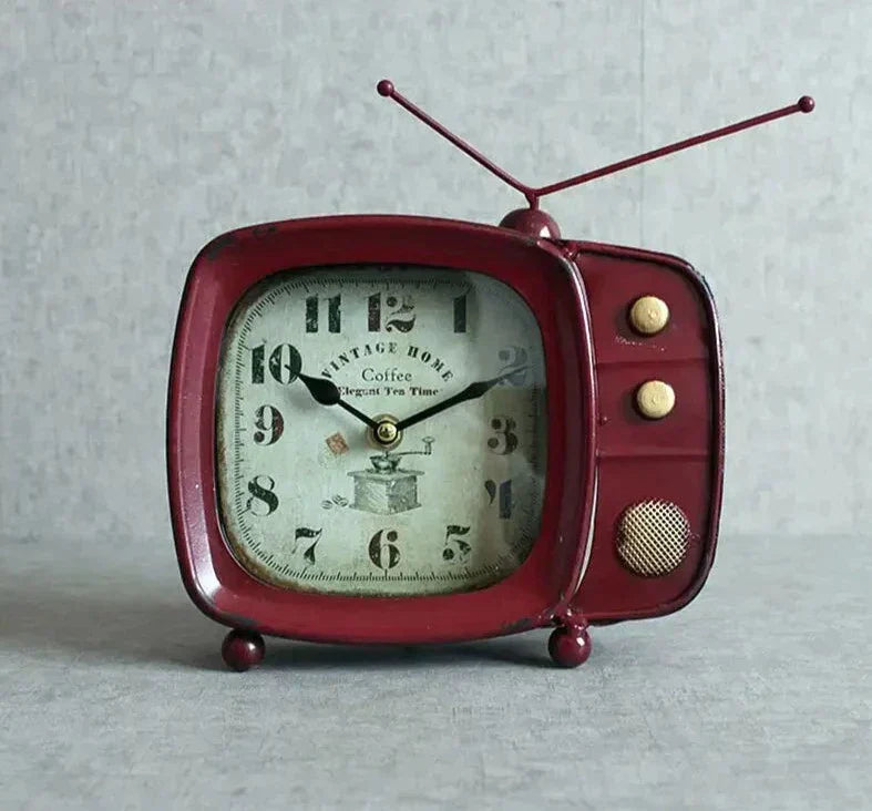 horloge télévision vintage - horloge-industrielle