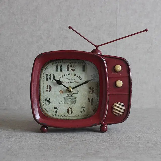 horloge télévision vintage - horloge-industrielle