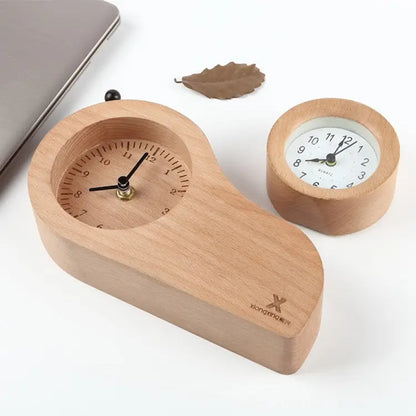 mini horloge en bois - horloge-industrielle